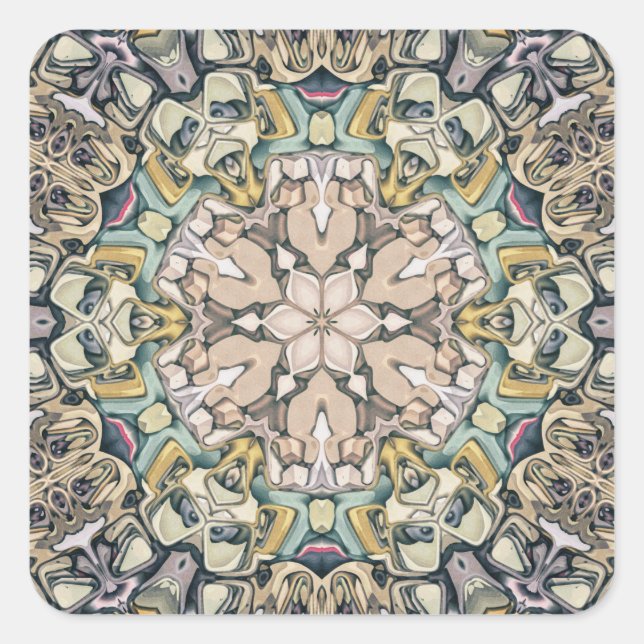 Symmetry of Shapes Quadratischer Aufkleber (Vorderseite)