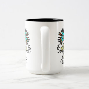 Symmetry Tribal Blau Zweifarbige Tasse