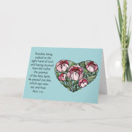 Sympathekarte, Blumenherz, Bibelverse auf Glauben Karte