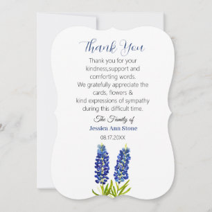 Sympathie Bluebonnets Beerdigung Tod Danke Einladung