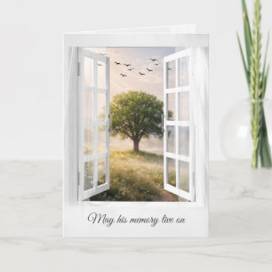 Sympathie Einsamer Baum in einem Fenster  Karte