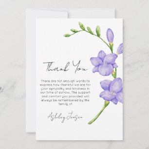 Sympathie Freesia Foto Trauer Danke Karte