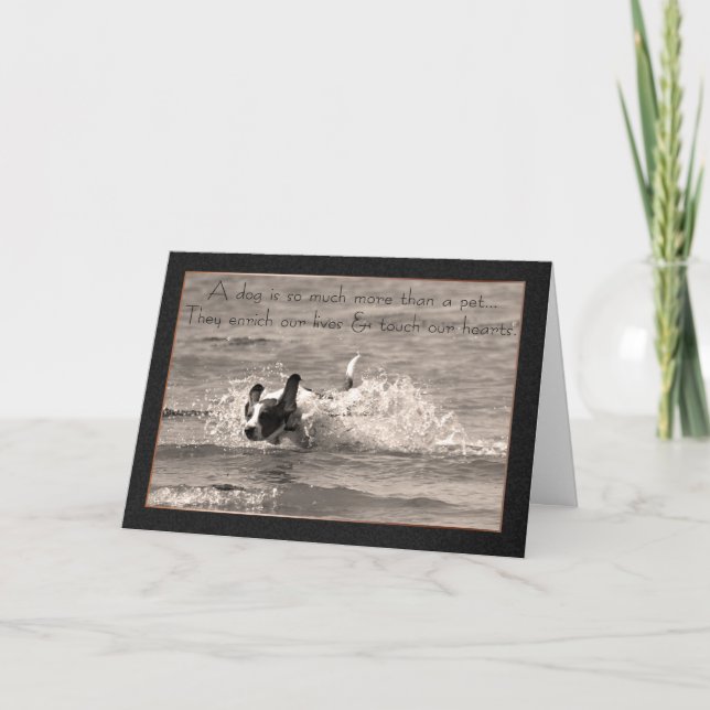 Sympathie-Karte für Haustiere - Touch unser Herz Karte (Vorderseite)