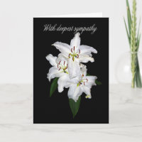 Sympathie-Karte mit weißen Tiger-Lilien