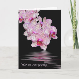 Sympathie-Orchideen mit Wasserreflexion Karte