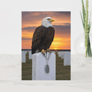 Sympathie Weißkopfseeadler mit militärischen Hunde Karte