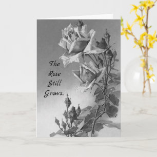 Sympathieausweis Die Rose wächst noch jenseits der Karte