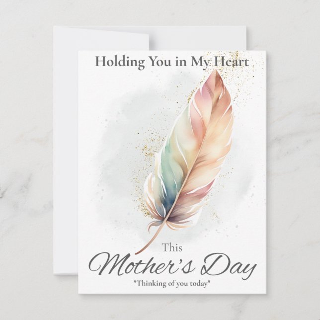 Sympathiekarte des Muttertags - Feather (Vorderseite)