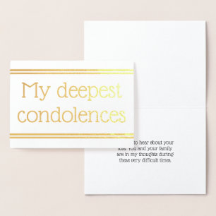 Sympathiekarte für personalisierte Goldfunde Folienkarte