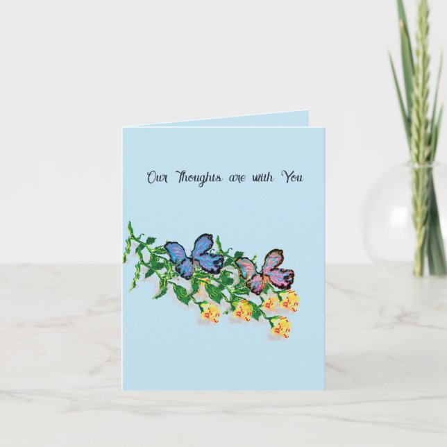 Sympathiekarte: Gelbe Rosen Karte (Vorderseite)