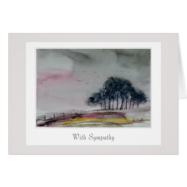 Sympathiekarte mit einem gekümmert (Vorderseite (Horizontal))