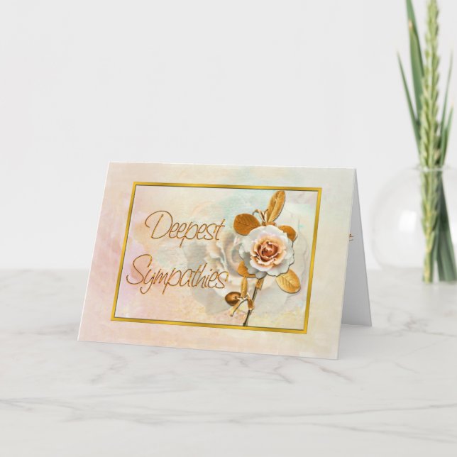 Sympathiekarte mit einer schönen Rose Karte (Vorderseite)