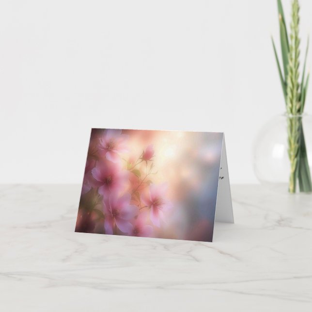 Sympathiekarte mit Gebet und Blumendesign Karte (Vorderseite)