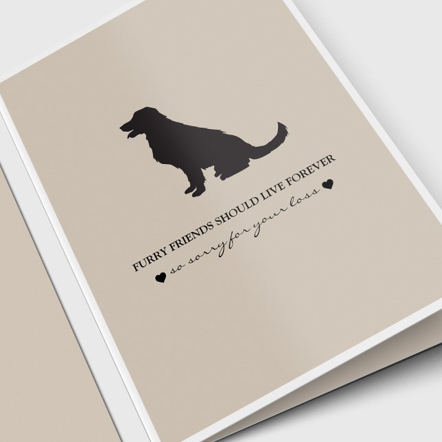 Sympathiekarten für Haustiere | Bester Freund Karte (Dog Lover, pet loss, pet memorial, sympathy card for a Golden Retriever)