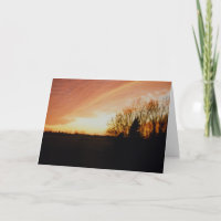 Sympathische Karte "Cross Country Sunset"