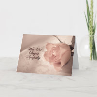 Sympathische Karte mit einer blass rosa Rose