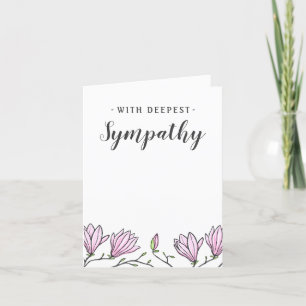 Sympathische Karten mit rosa Magnolien-Blume