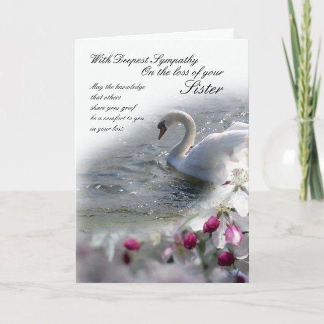 Sympathischer Verlust der Schwester Karte (Vorderseite)