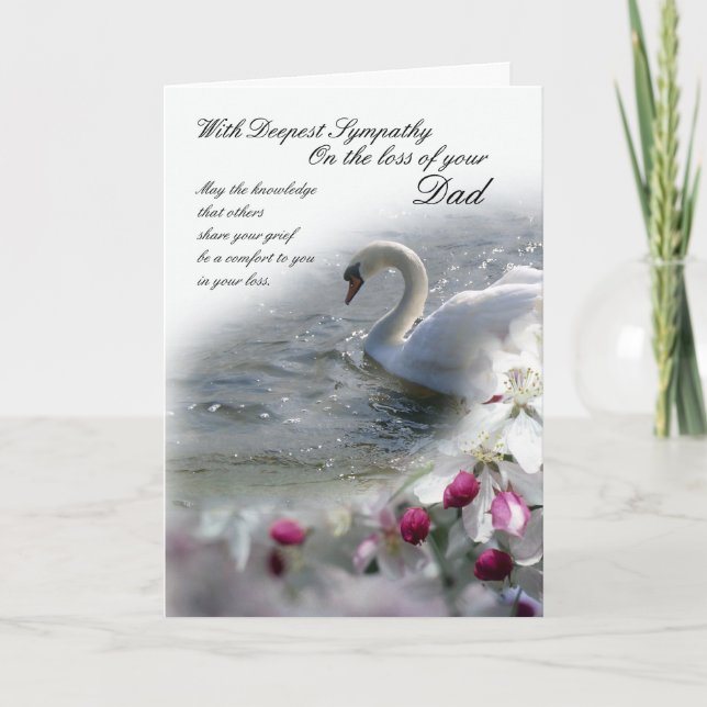 Sympathischer Verlust des Vaters Karte (Vorderseite)