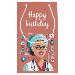 Sympathisches Design zum Geburtstag einer Krankens Kleine Geschenktüte