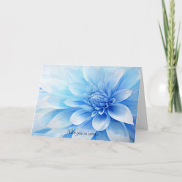 Sympathy Card Blauer Blütendarm Karte