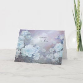 Sympathy Card Blauer Blütenschein Versenden unsere Karte