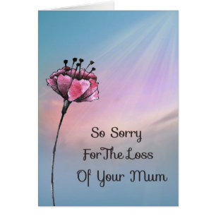 Sympathy Card für den Verlust der Blume der Gebärm