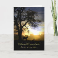Sympathy Card für den Verlust der Ehefrau Sonnenun