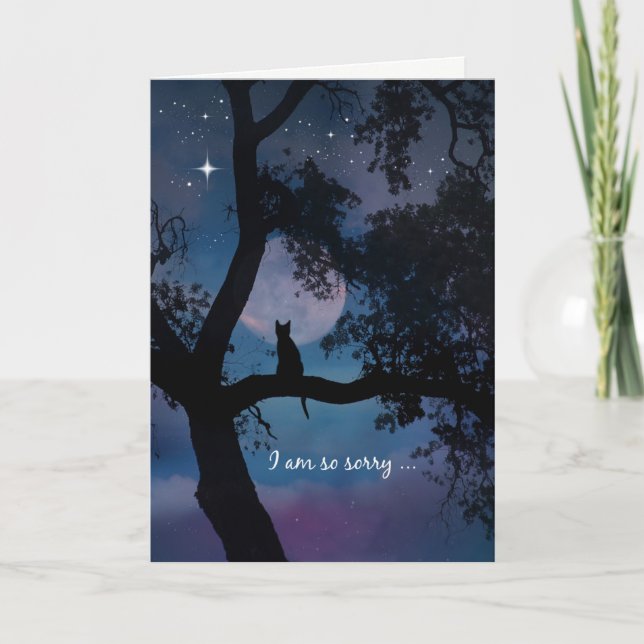 Sympathy Card für den Verlust der Katze, Cat-Beile Karte (Vorderseite)