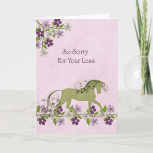 Sympathy Card für den Verlust des Heimtierpferdes Karte