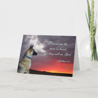 Sympathy Card mit Deutschem Schäferhund Matthew 5: Karte
