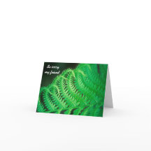 Sympathy Card mit Green Fern