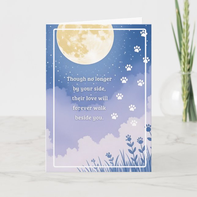 Sympathy Card Moon Blume Serie Karte (Vorderseite)