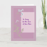 Sympathy Card Verlust von Mum Lavender mit Blume