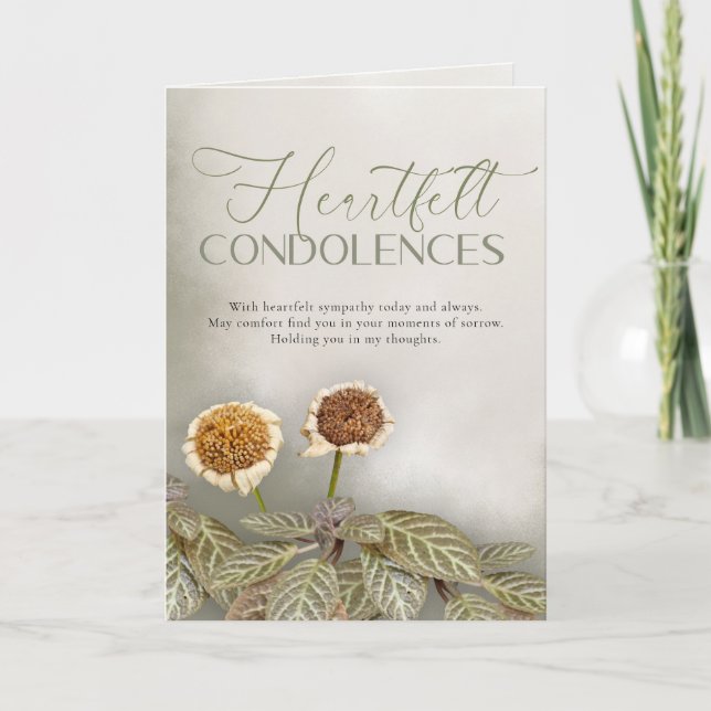 Sympathy Card with Customizable Message  Karte (Vorderseite)