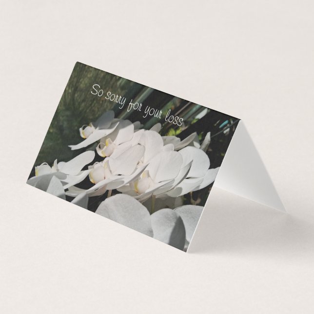 Sympathy card with White Moth Orchids (Vorderseite)