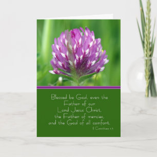 Sympathy Card With Wild Red Clover Karte