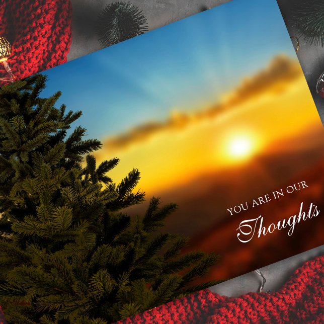 Sympathy Cards Weihnachten | Christmas Sunset (Christmas Sunset Memorial Remembrance Sympathy Christmas Holiday Card)