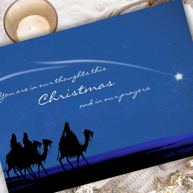 Sympathy Cards Weihnachten | Helle Star (In Our Thoughts at Christmas Sympathy Remembrance Thinking of You Card)