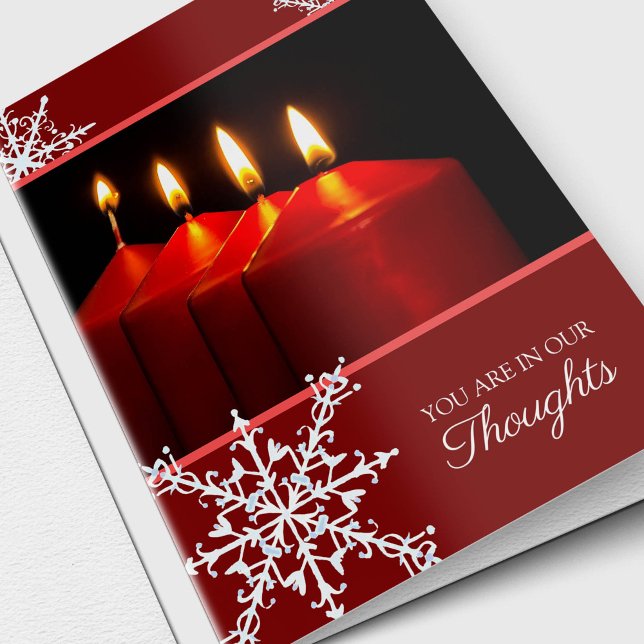 Sympathy Cards Weihnachten | Kerzen (Thinking of You Sympathy Bereavement Christmas Card)