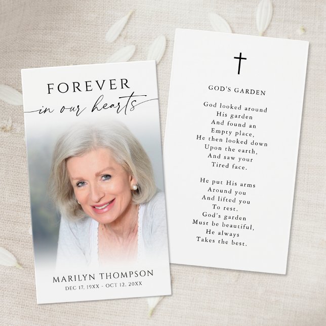 Sympathy Photo God's Garden Prayer Card (Von Creator hochgeladen)