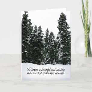 Sympathy Winter Scene Tender Greeting Card Dankeskarte