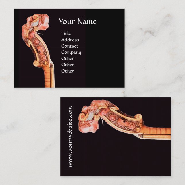 SYMPHONIA/CLASSIC MUSIC Red Brown Black Visitenkarte (Vorne/Hinten)