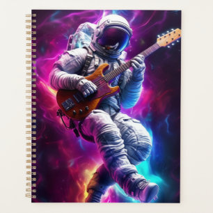 Symphonie der Leere Neon Cyberpunk Astronaut Planer