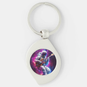 Symphonie der Leere Neon Cyberpunk Astronaut Schlüsselanhänger