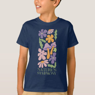Symphonie der Natur farbenfrohes minimalistisches T-Shirt