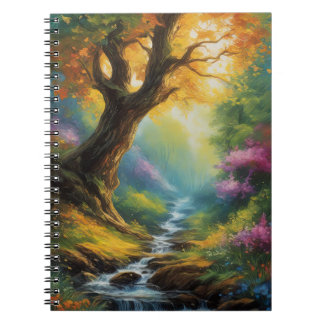 Symphonie der Natur, Stream und lebendiger Wald Notizblock