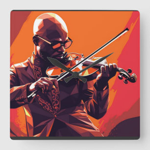 SYMPHONIE DES FUNKS Nr. 1 Quadratische Wanduhr