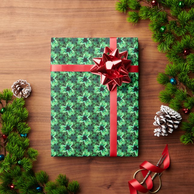 Symphonie in Grün Geschenkpapier (Feiertagsgeschenk)