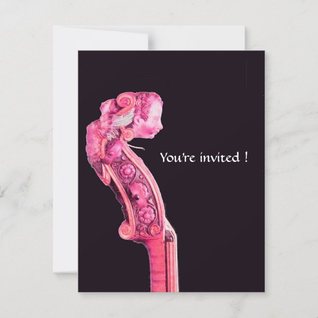 SYMPHONIE/KLASSIKISCHE MUSIK, Fuchsia Einladung (Vorderseite)